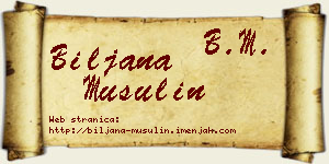 Biljana Musulin vizit kartica